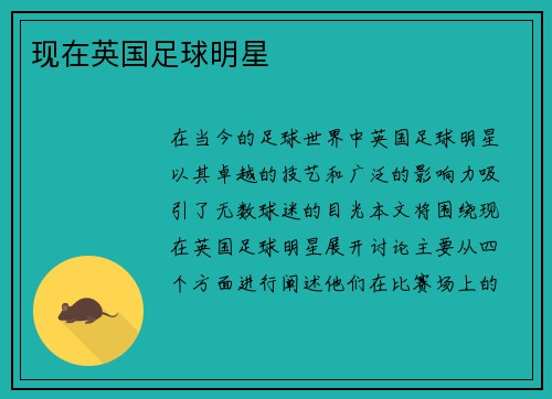 现在英国足球明星